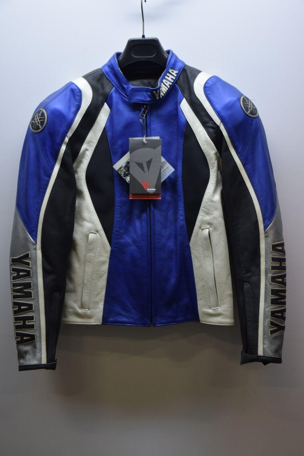 yamaha giubbotto in pelle da moto dainese yamaha kiron blu antracite tg. 48 27 - foto 1