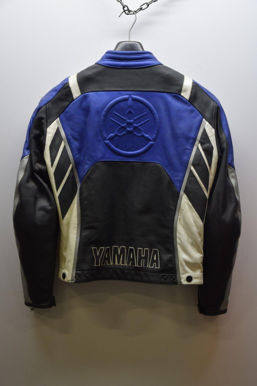 yamaha giubbotto in pelle da moto dainese yamaha kiron blu antracite tg. 48 27 - foto 2