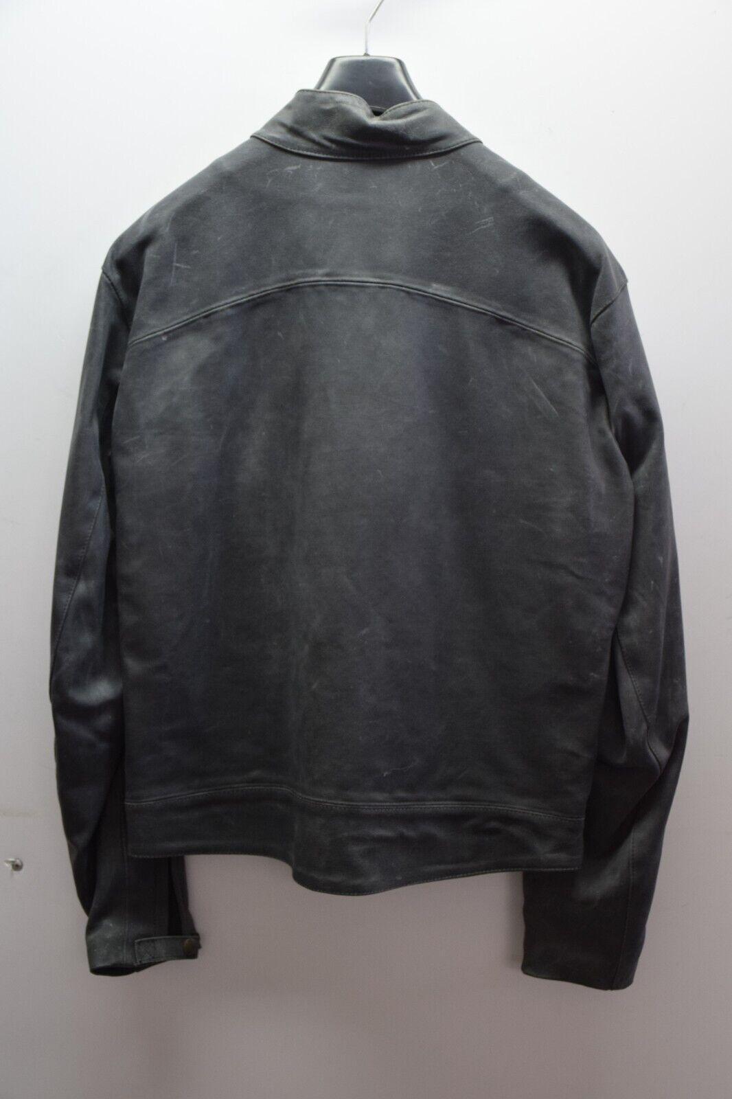 moto morini giubbotto in pelle da moto nero vintage unisex moto morini tg. xl - foto 2