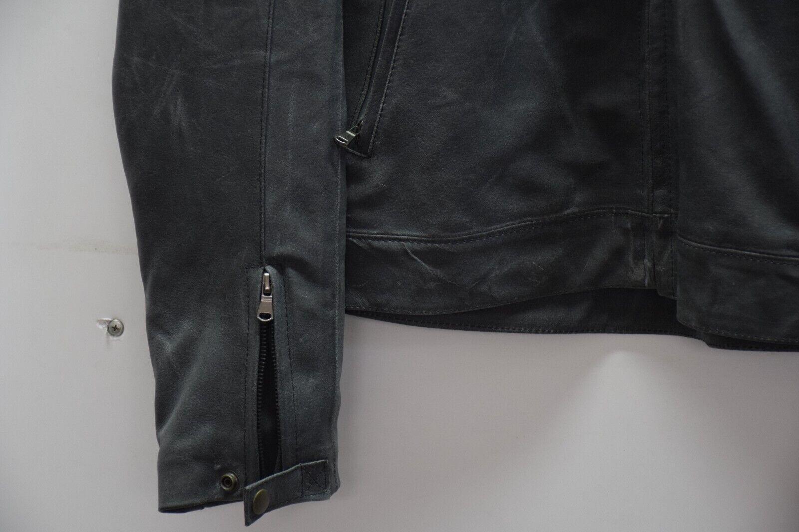 moto morini giubbotto in pelle da moto nero vintage unisex moto morini tg. xl - foto 3