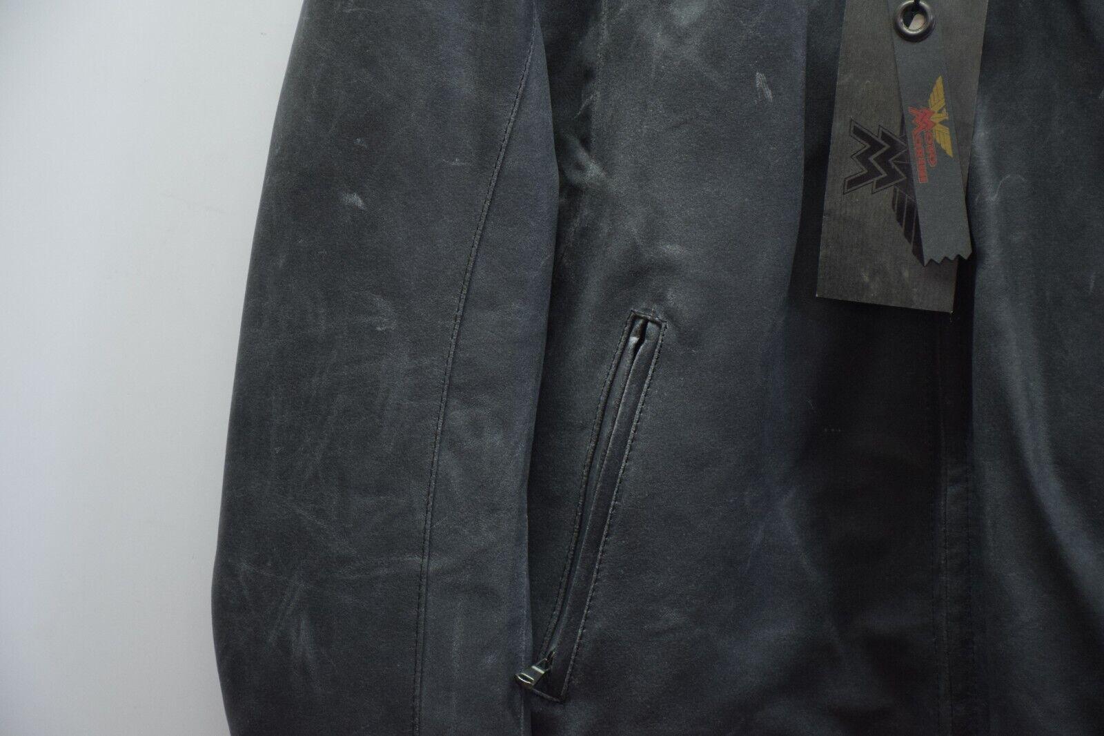 moto morini giubbotto in pelle da moto nero vintage unisex moto morini tg. xl - foto 6
