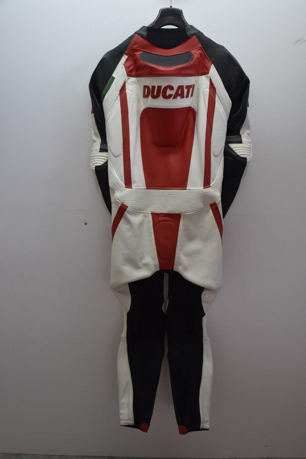 ducati tuta in pelle da moto strada pista dainese ducati corse sbk tricolore tg. 52 - foto 2