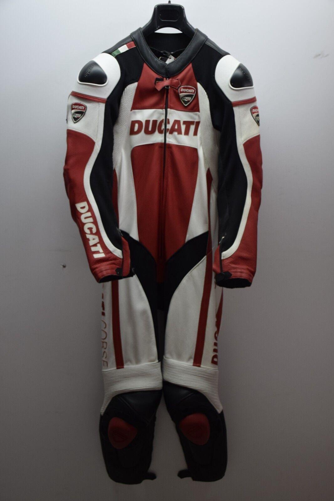 ducati tuta in pelle da moto strada pista dainese ducati corse sbk tricolore tg. 52 - foto 1