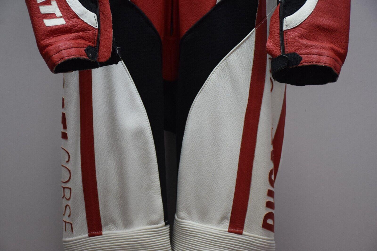 ducati tuta in pelle da moto strada pista dainese ducati corse sbk tricolore tg. 52 - foto 4