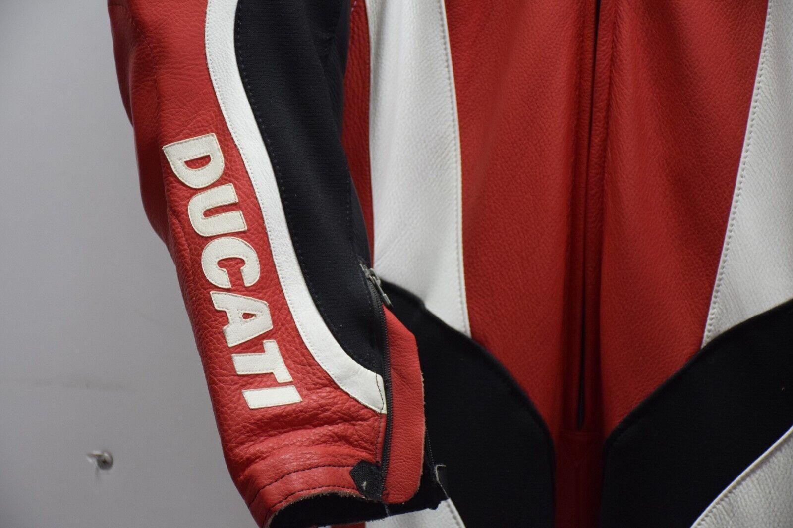 ducati tuta in pelle da moto strada pista dainese ducati corse sbk tricolore tg. 52 - foto 5