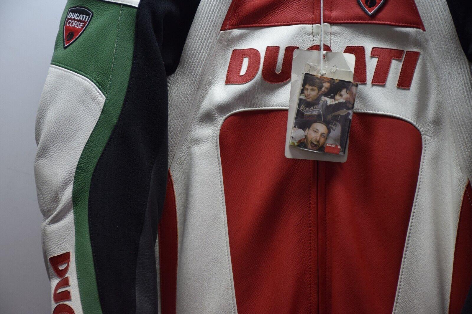 ducati tuta in pelle da moto strada pista intera ducati corse sbk tricolore tg. 54 - foto 6