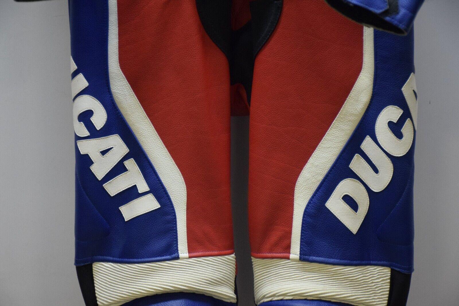 ducati tuta in pelle ducati performance corse ben bostrom sbk rosso blu bianco tg. 50 - foto 4