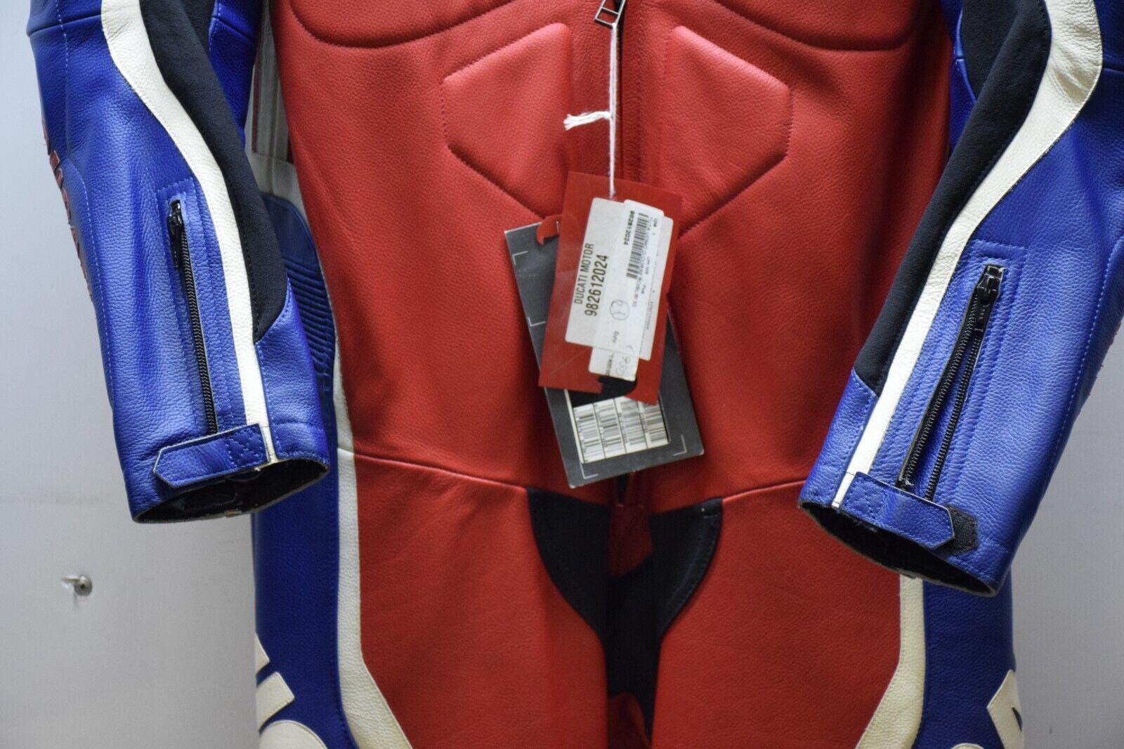 ducati tuta in pelle ducati performance corse ben bostrom sbk rosso blu bianco tg. 50 - foto 5