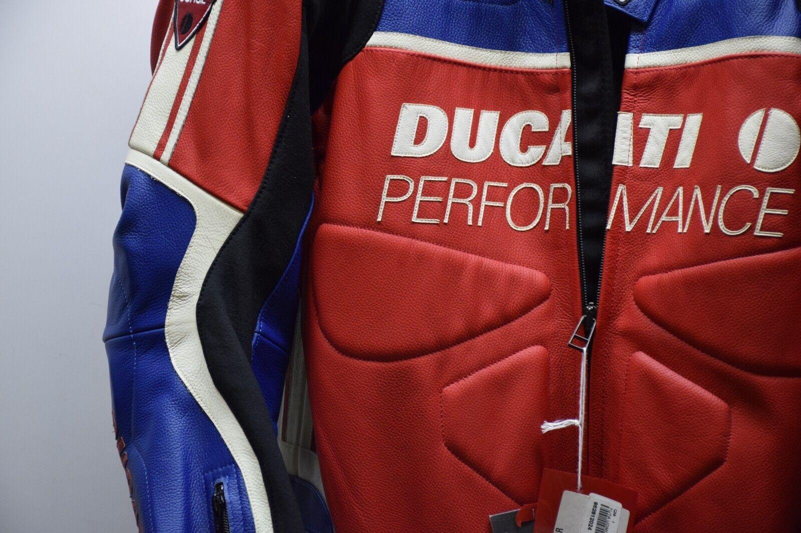 ducati tuta in pelle ducati performance corse ben bostrom sbk rosso blu bianco tg. 50 - foto 6