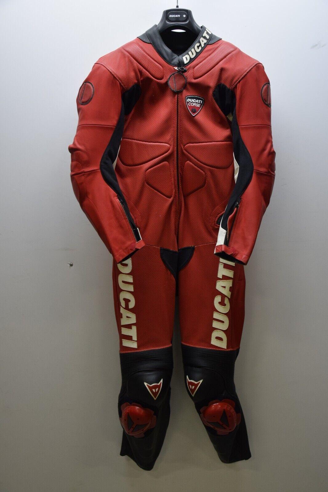 ducati tuta in pelle da moto dainese ducati motor scudetto rosso sbk tg. 50 - foto 1