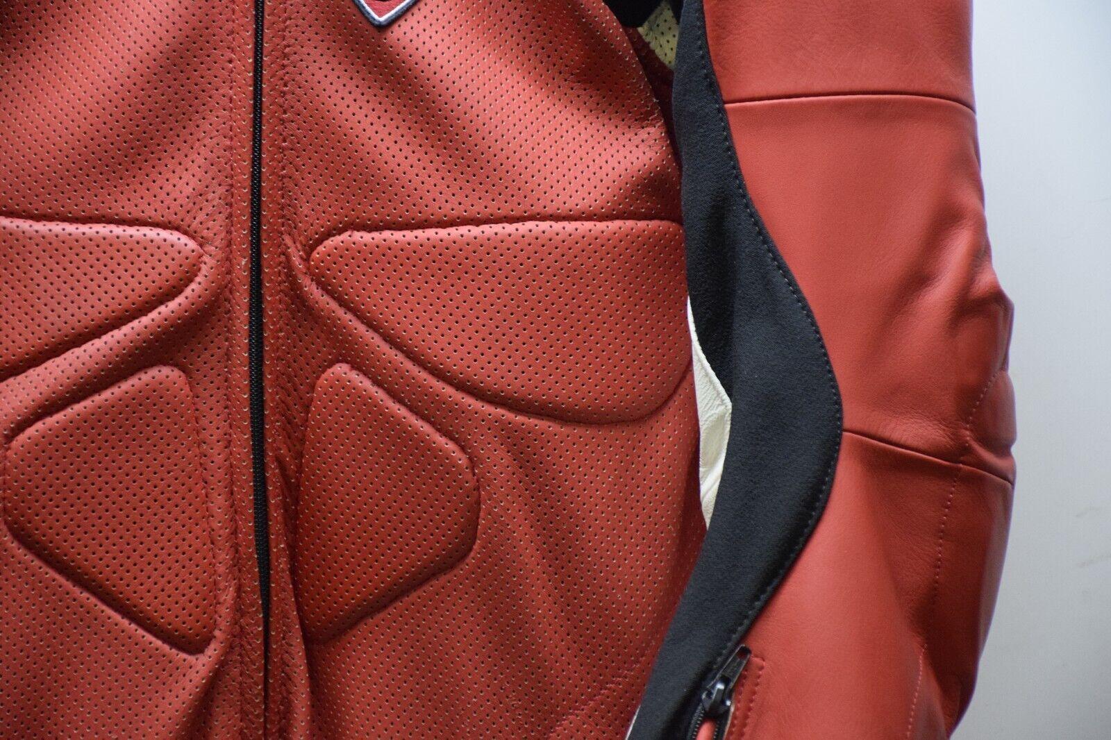 ducati tuta in pelle da moto dainese ducati motor scudetto rosso sbk tg. 50 - foto 6