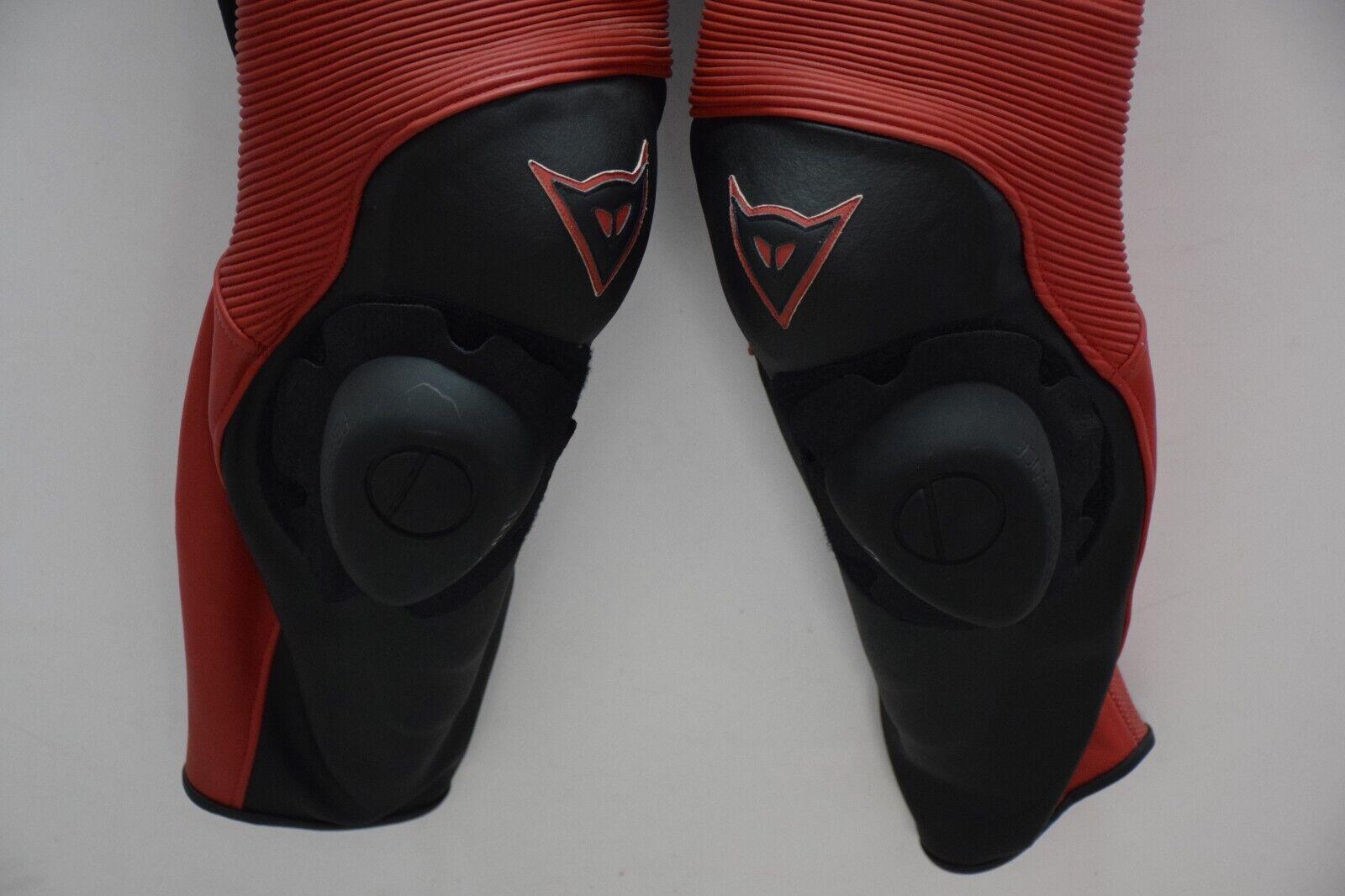 ducati tuta in pelle da moto ducati testastretta dark stripe sbk  rosso nero tg. 52 - foto 3