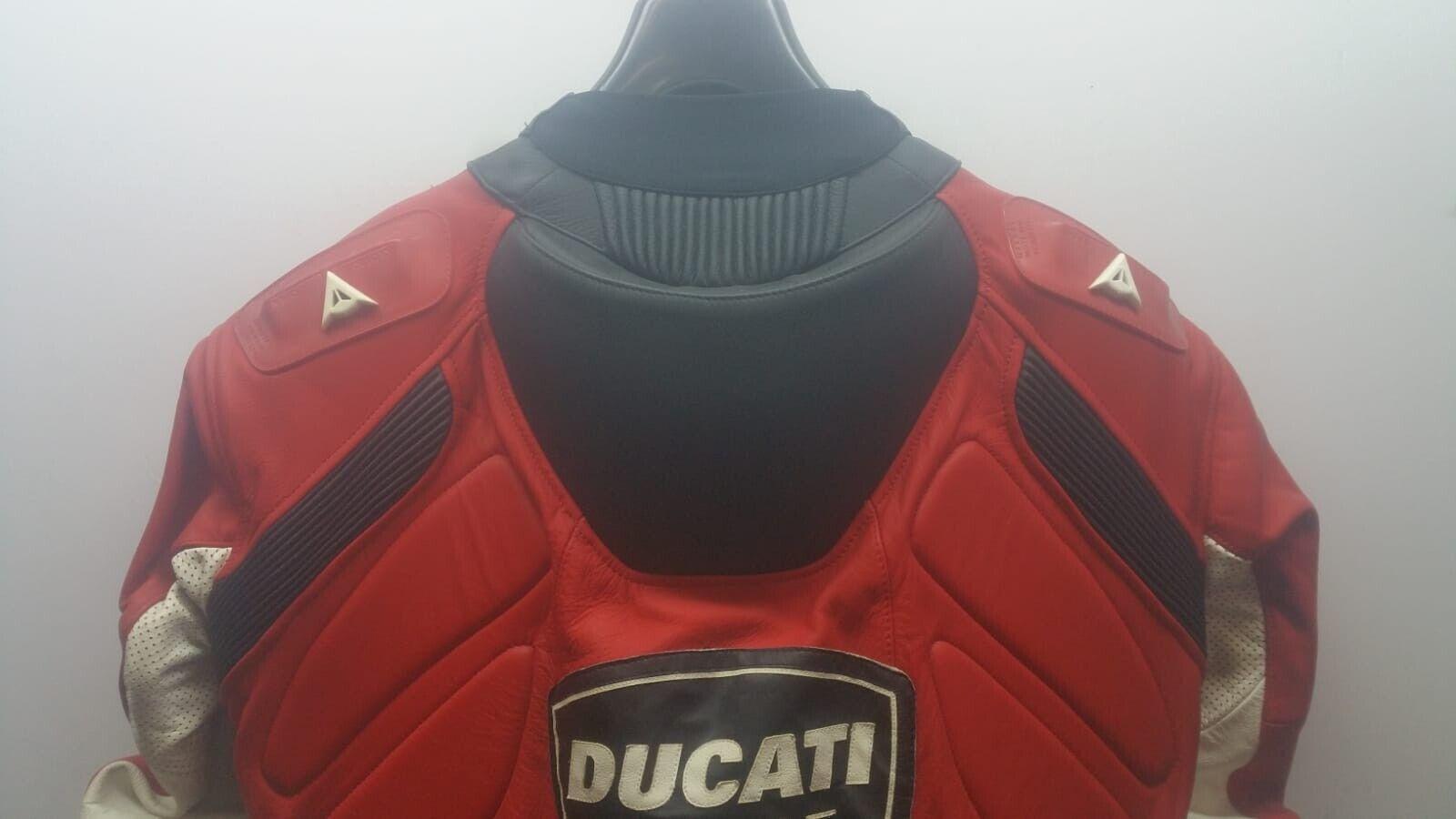ducati tuta in pelle da moto ducati corse dainese scudetto rosso sbk tg. 52 - foto 5