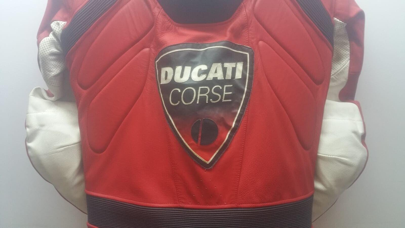ducati tuta in pelle da moto ducati corse dainese scudetto rosso sbk tg. 52 - foto 6