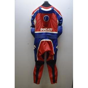 Tuta in pelle da moto dainese  ben bostrom sbk rossa blu bianca tg. 52