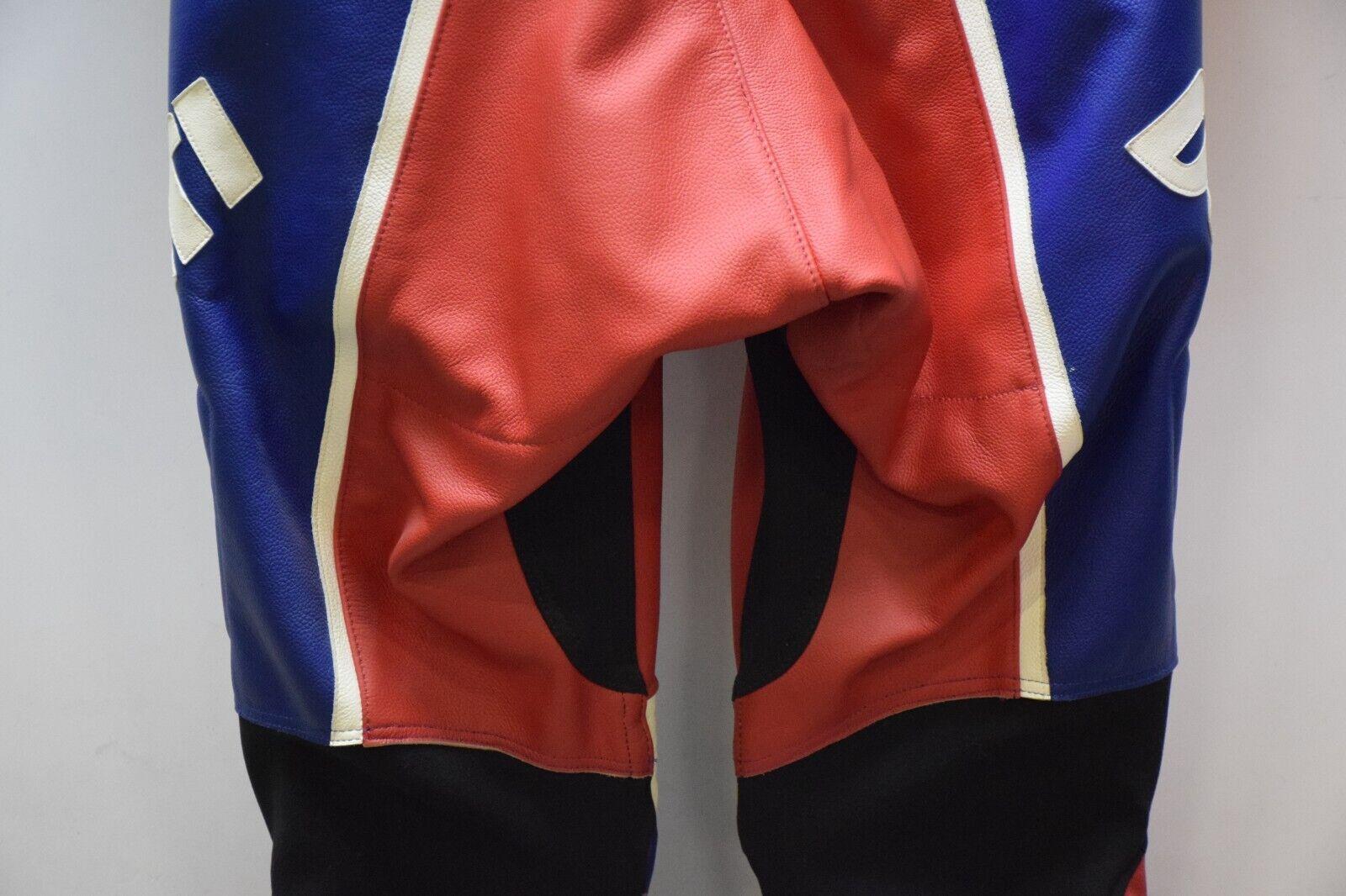 ducati tuta in pelle da moto dainese ducati ben bostrom sbk rossa blu bianca tg. 52 - foto 4