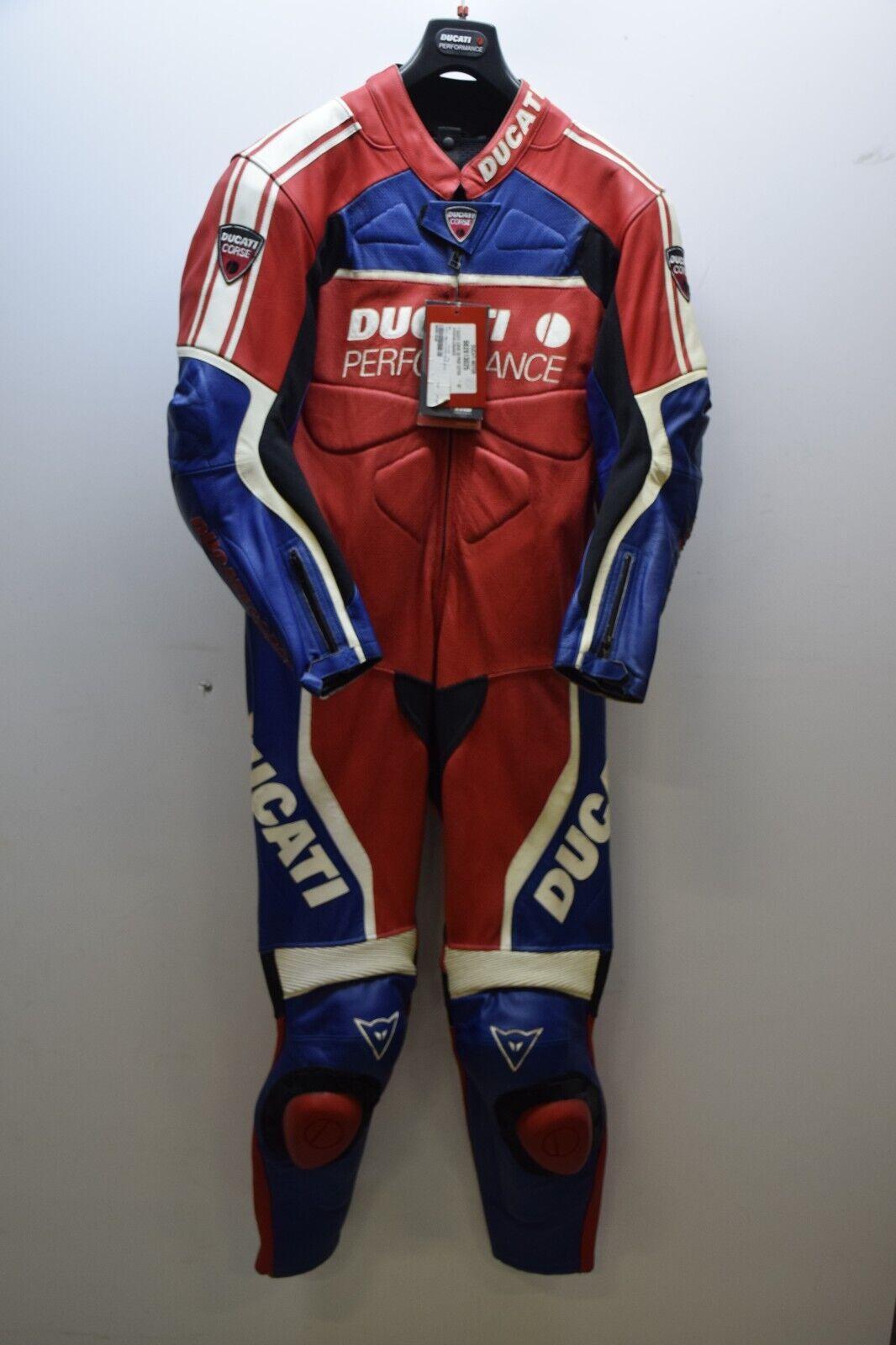 ducati tuta in pelle da moto ducati performance ben bostrom sbk rossa blu bianco tg. 52 - foto 1
