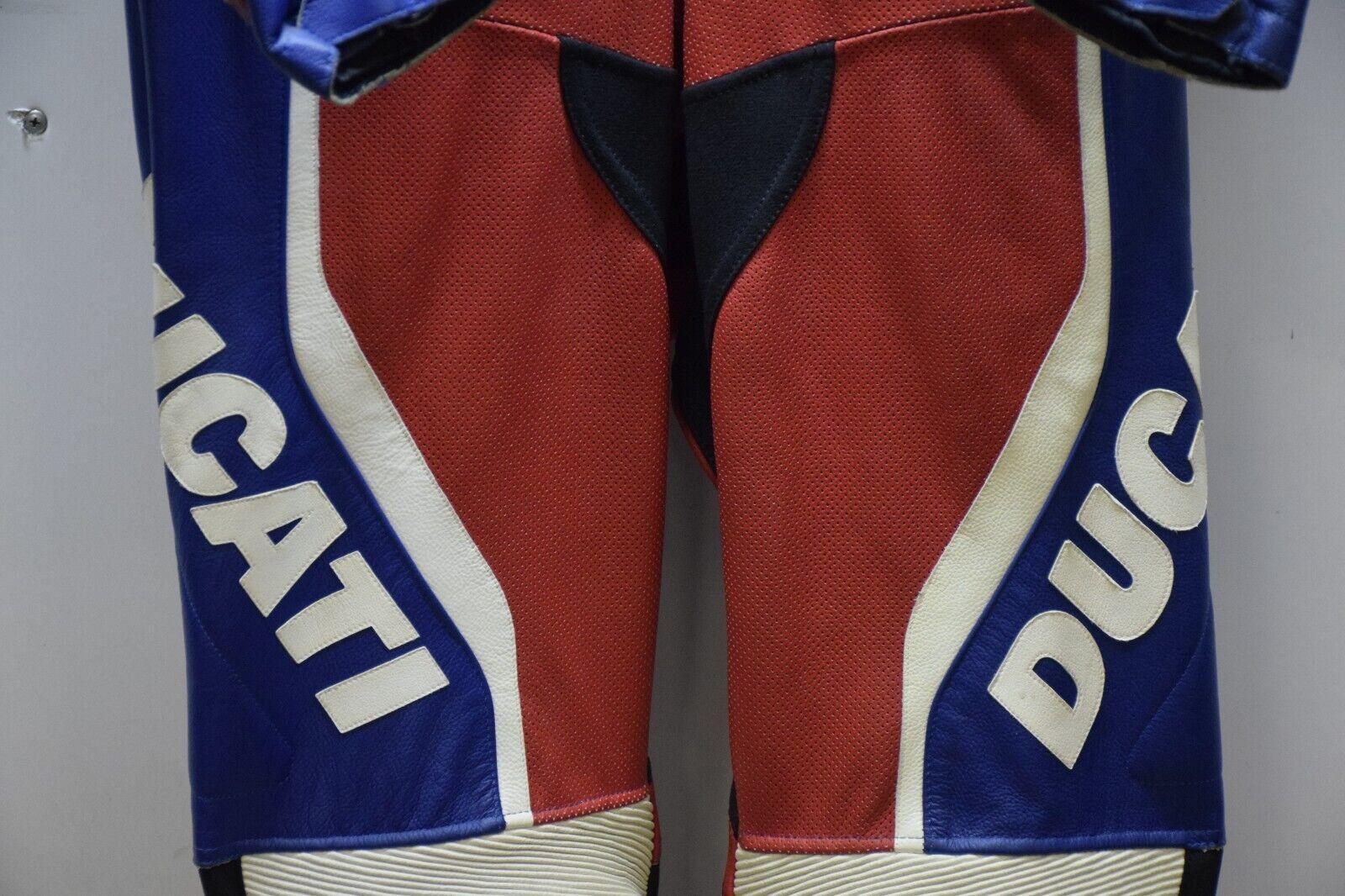 ducati tuta in pelle da moto ducati performance ben bostrom sbk rossa blu bianco tg. 52 - foto 4
