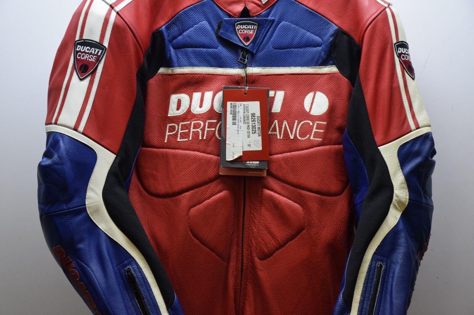 ducati tuta in pelle da moto ducati performance ben bostrom sbk rossa blu bianco tg. 52 - foto 6