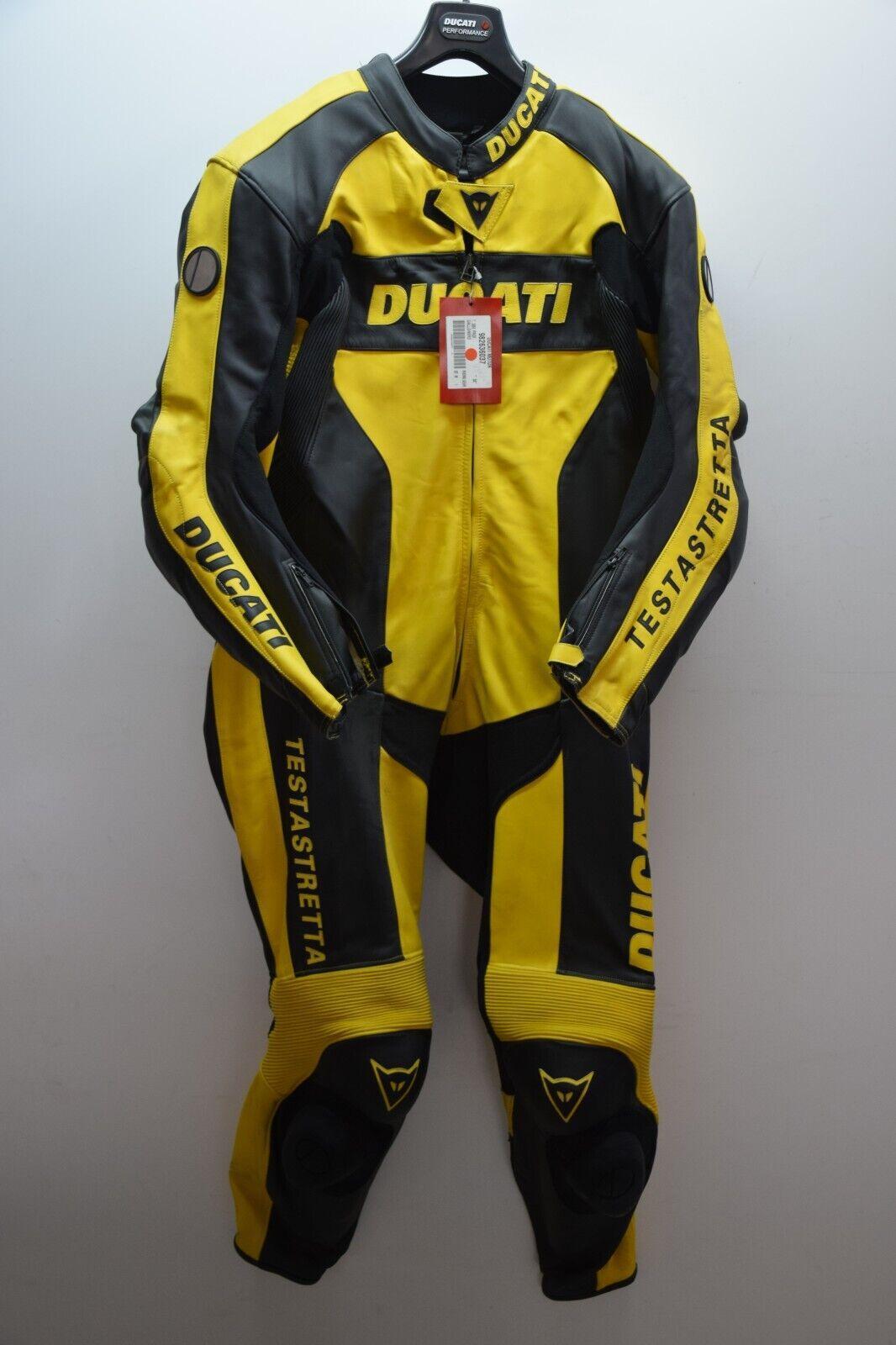 ducati tuta in pelle da moto dainese ducati testastretta sbe-prof giallo nera tg. 56 - foto 1