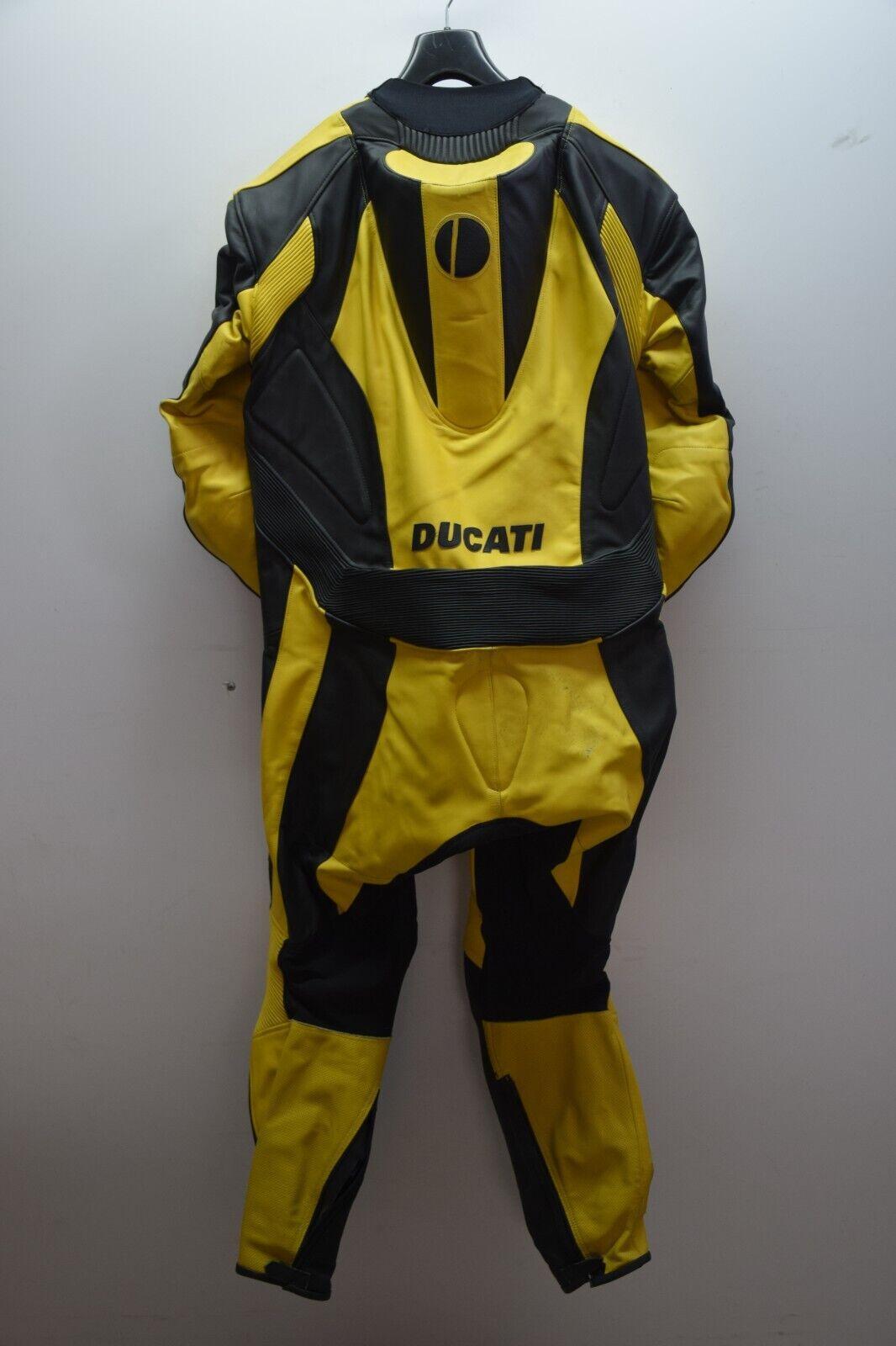 ducati tuta in pelle da moto dainese ducati testastretta sbe-prof giallo nera tg. 56 - foto 2