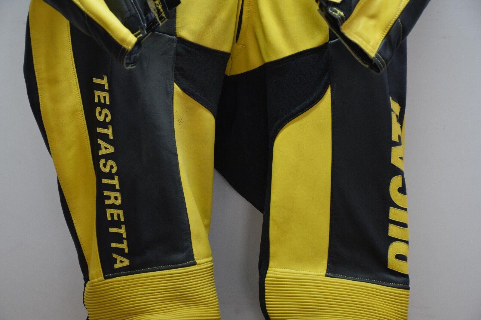 ducati tuta in pelle da moto dainese ducati testastretta sbe-prof giallo nera tg. 56 - foto 4