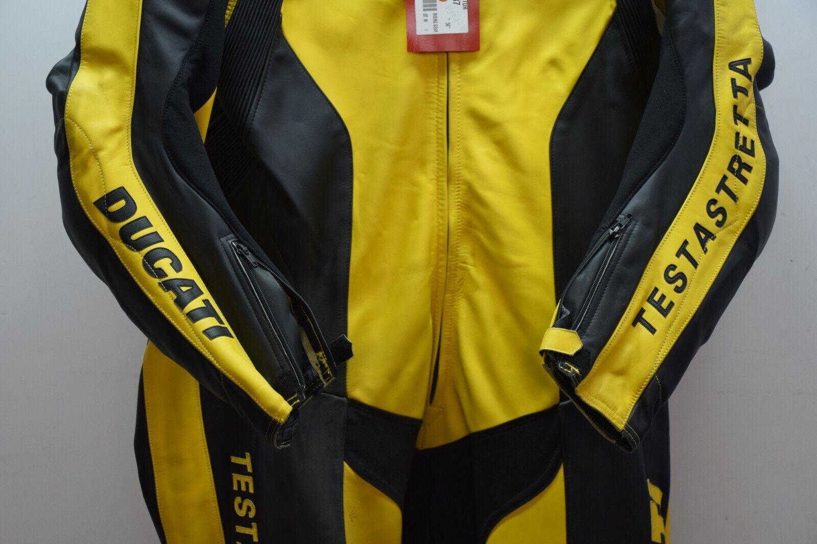 ducati tuta in pelle da moto dainese ducati testastretta sbe-prof giallo nera tg. 56 - foto 5
