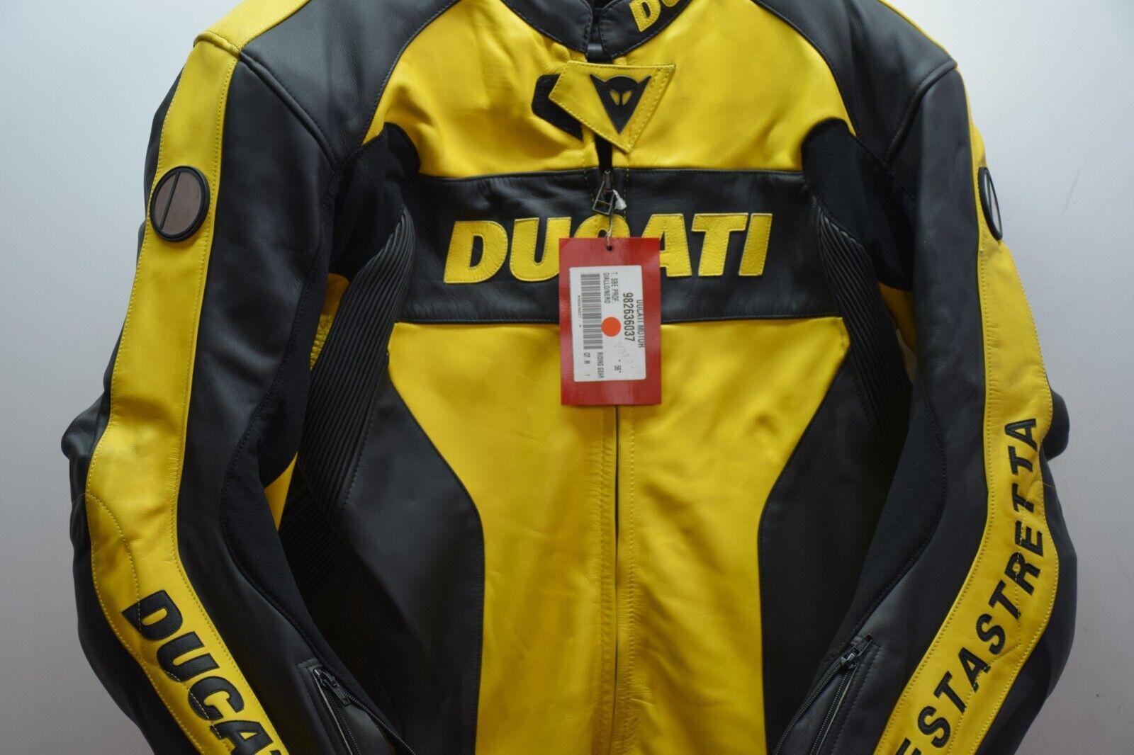 ducati tuta in pelle da moto dainese ducati testastretta sbe-prof giallo nera tg. 56 - foto 6