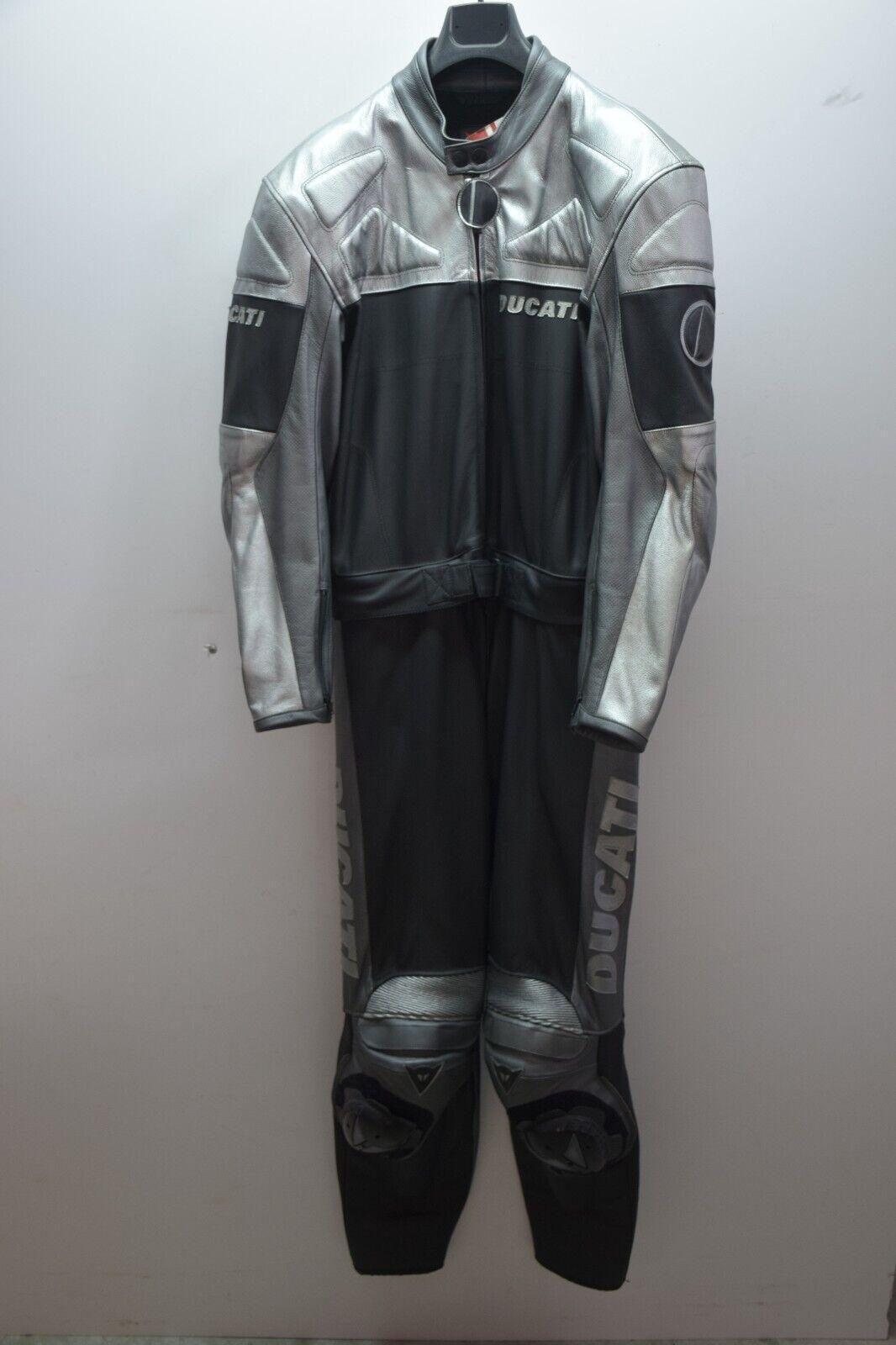 ducati tuta in pelle da moto divisibile potere ducati antr. nero antracite cromo tg. 54 - foto 1