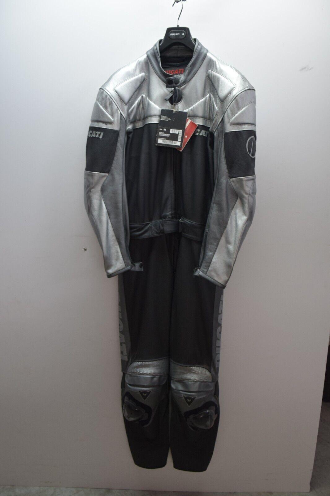 ducati tuta in pelle divisibile dainese potere ducati antrac nero antracite cromo tg 56 - foto 1