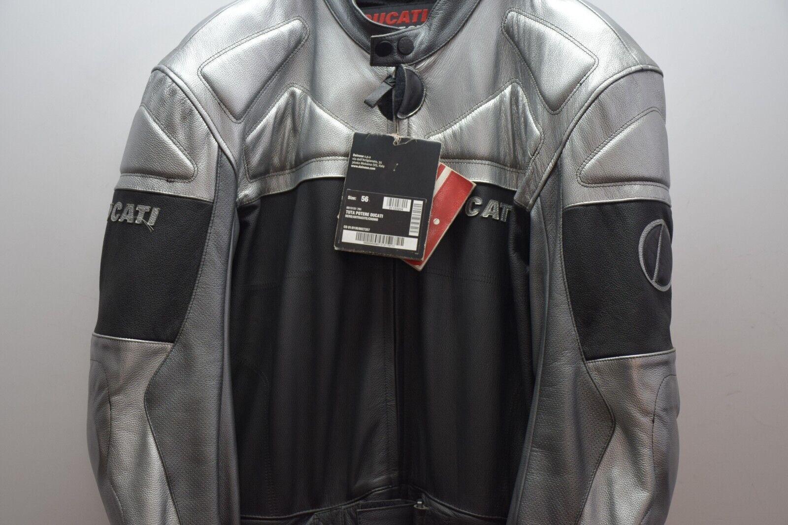ducati tuta in pelle divisibile dainese potere ducati antrac nero antracite cromo tg 56 - foto 6