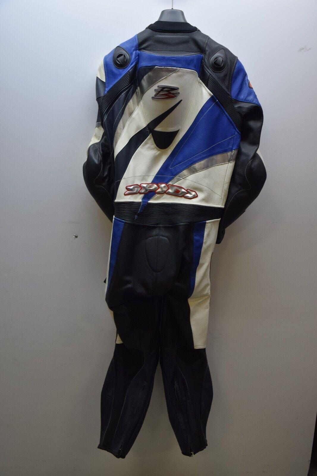 spidi tuta in pelle da moto spidi sport on-track sbk nero blu bianco tg. 52 - foto 2
