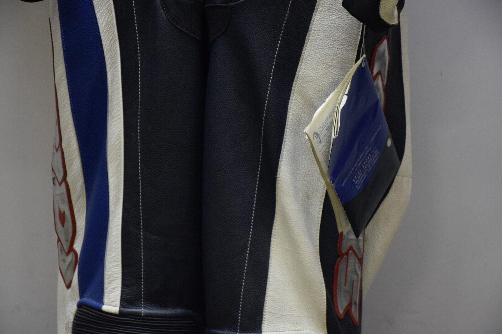spidi tuta in pelle da moto spidi sport on-track sbk nero blu bianco tg. 52 - foto 3