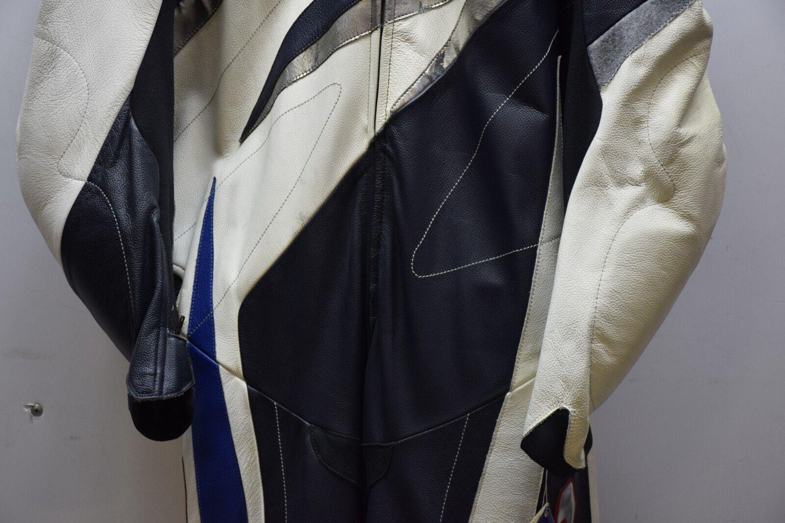 spidi tuta in pelle da moto spidi sport on-track sbk nero blu bianco tg. 52 - foto 4