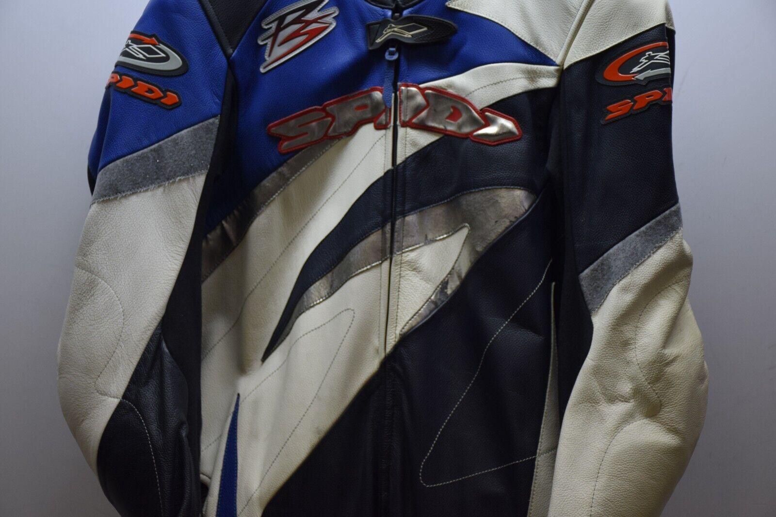 spidi tuta in pelle da moto spidi sport on-track sbk nero blu bianco tg. 52 - foto 5
