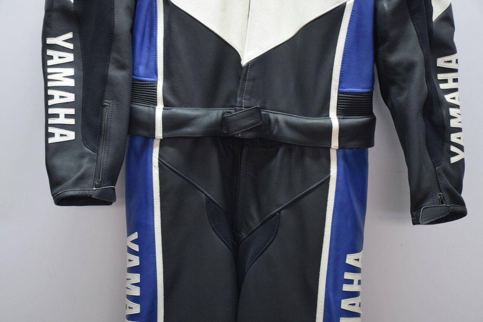 yamaha tuta in pelle da moto dainese yamaha gytr mako leather suit blu divisibile tg 52 - foto 5