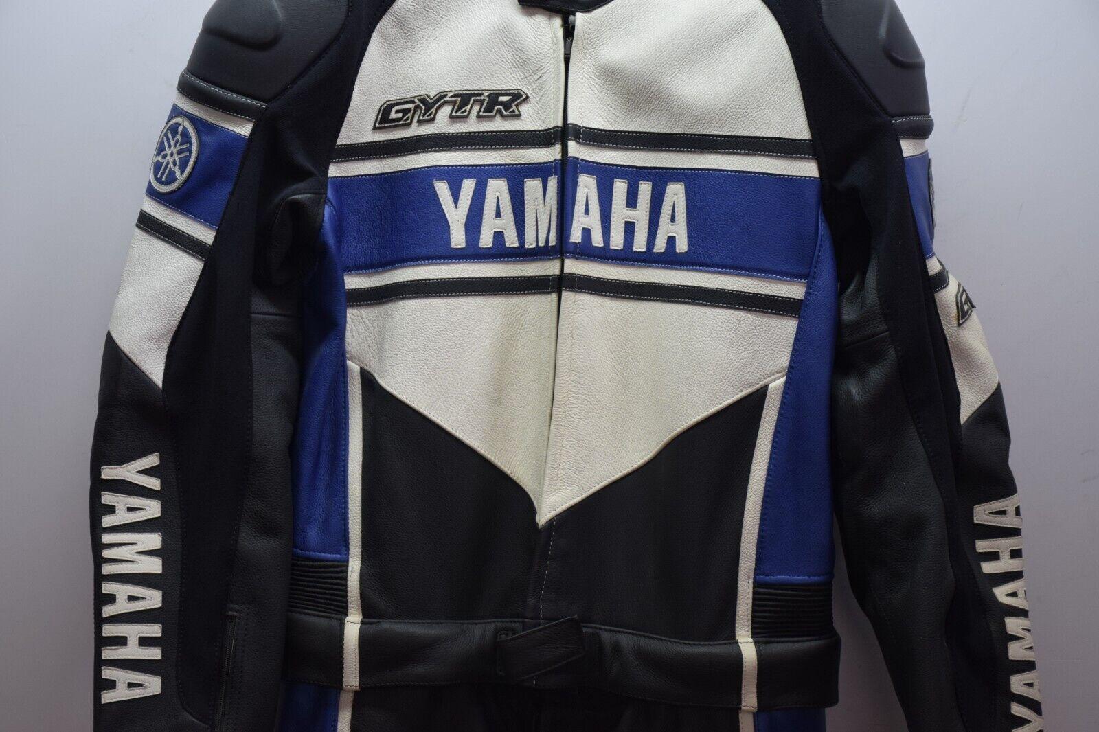 yamaha tuta in pelle da moto dainese yamaha gytr mako leather suit blu divisibile tg 52 - foto 6