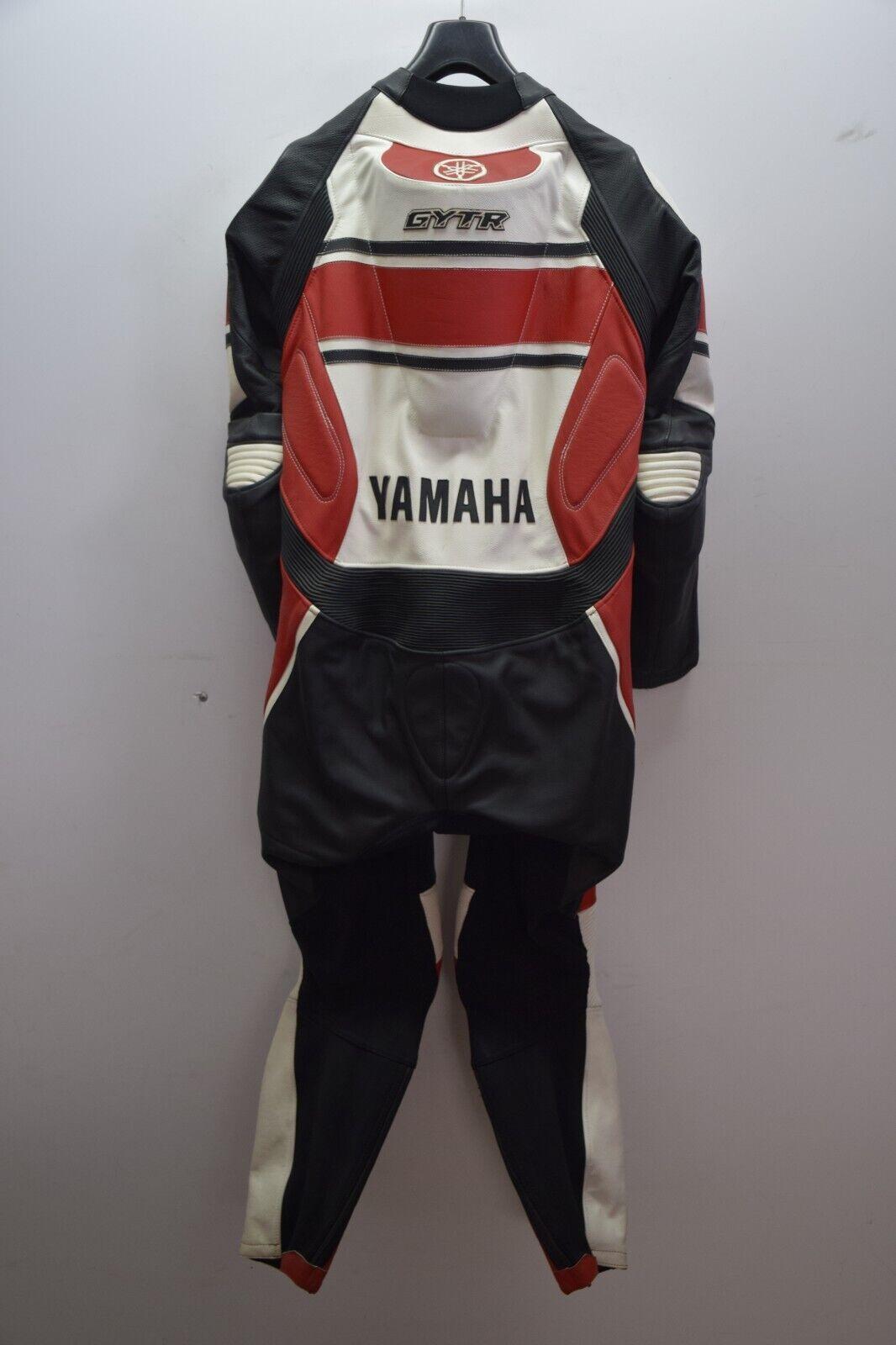 yamaha tuta in pelle da moto dainese yamaha gytr pcs leather suit red tg. 52 - foto 2