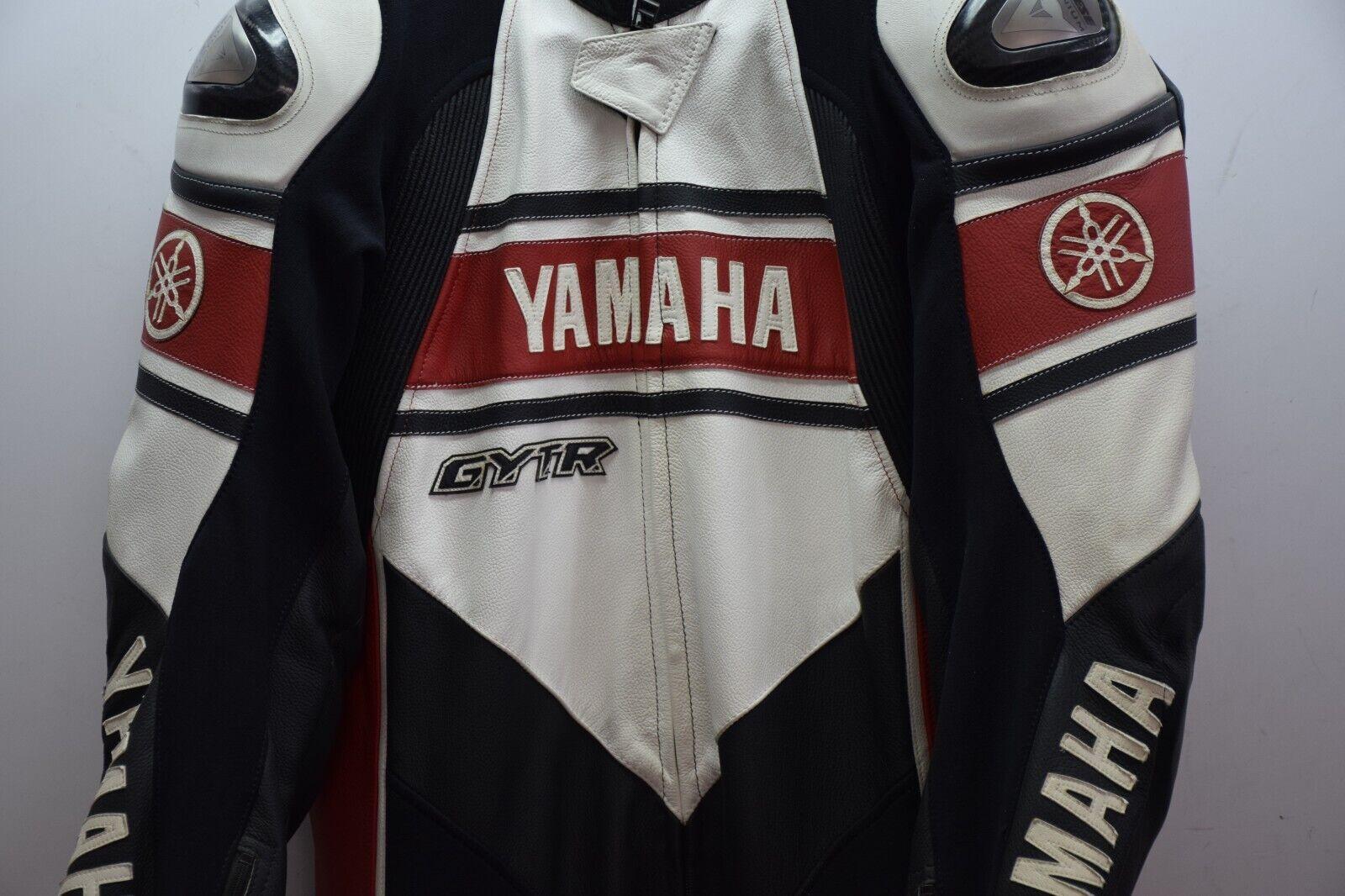 yamaha tuta in pelle da moto dainese yamaha gytr pcs leather suit red tg. 52 - foto 6