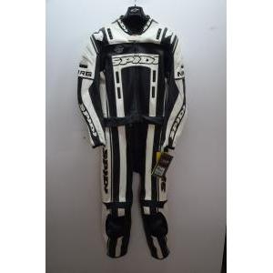 Tuta in pelle da moto strada  nrg touring bianco nero divisibile tg. 54