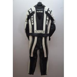 Tuta in pelle da moto strada  nrg touring bianco nero divisibile tg. 54
