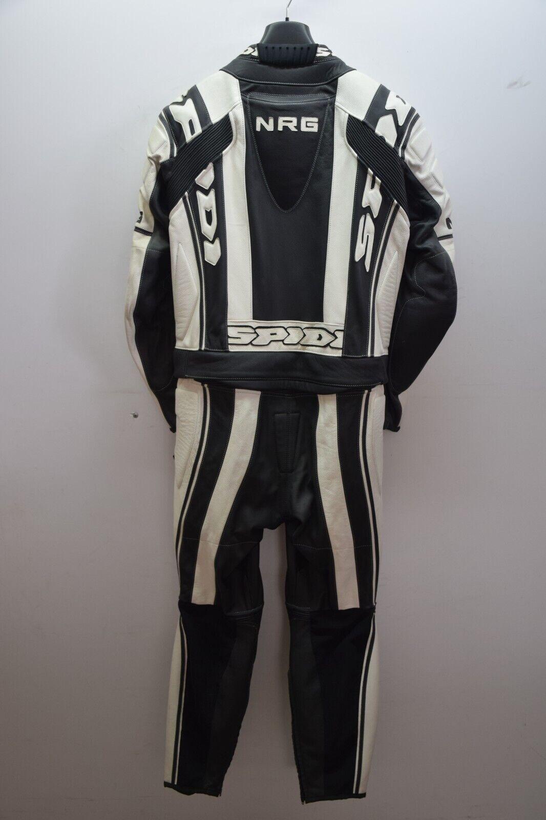 spidi tuta in pelle da moto strada spidi nrg touring bianco nero divisibile tg. 54 - foto 2