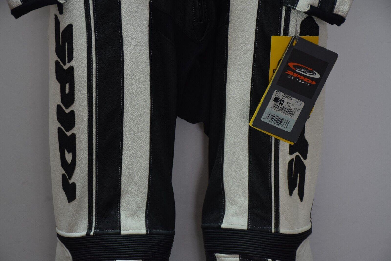 spidi tuta in pelle da moto strada spidi nrg touring bianco nero divisibile tg. 54 - foto 4