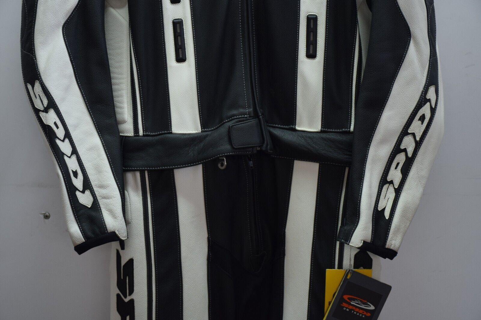 spidi tuta in pelle da moto strada spidi nrg touring bianco nero divisibile tg. 54 - foto 5