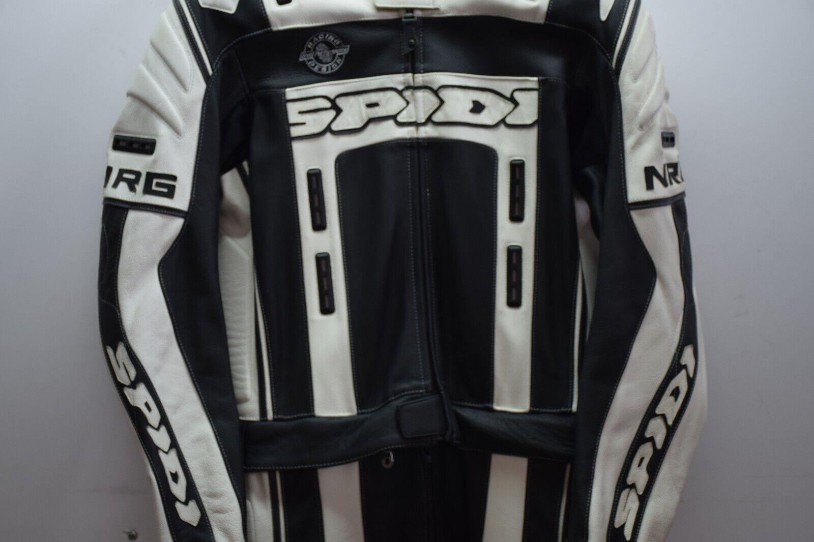 spidi tuta in pelle da moto strada spidi nrg touring bianco nero divisibile tg. 54 - foto 6