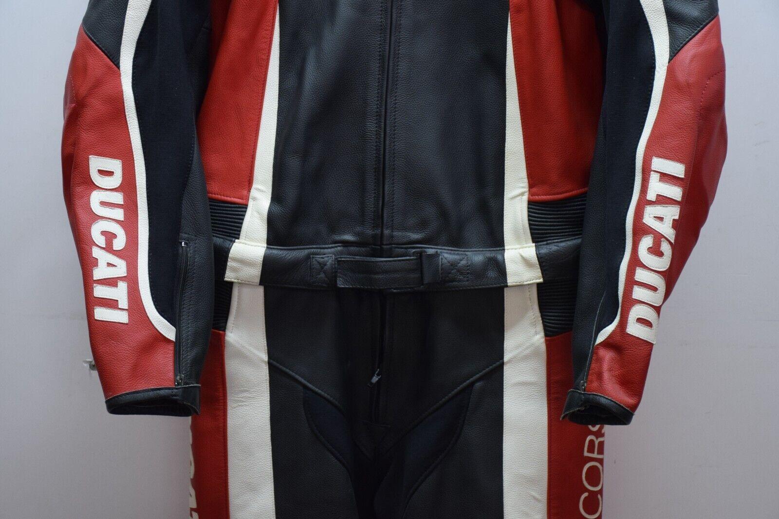 ducati tuta in pelle da moto dainese ducati corse divisibile strada tg. 52 - foto 5