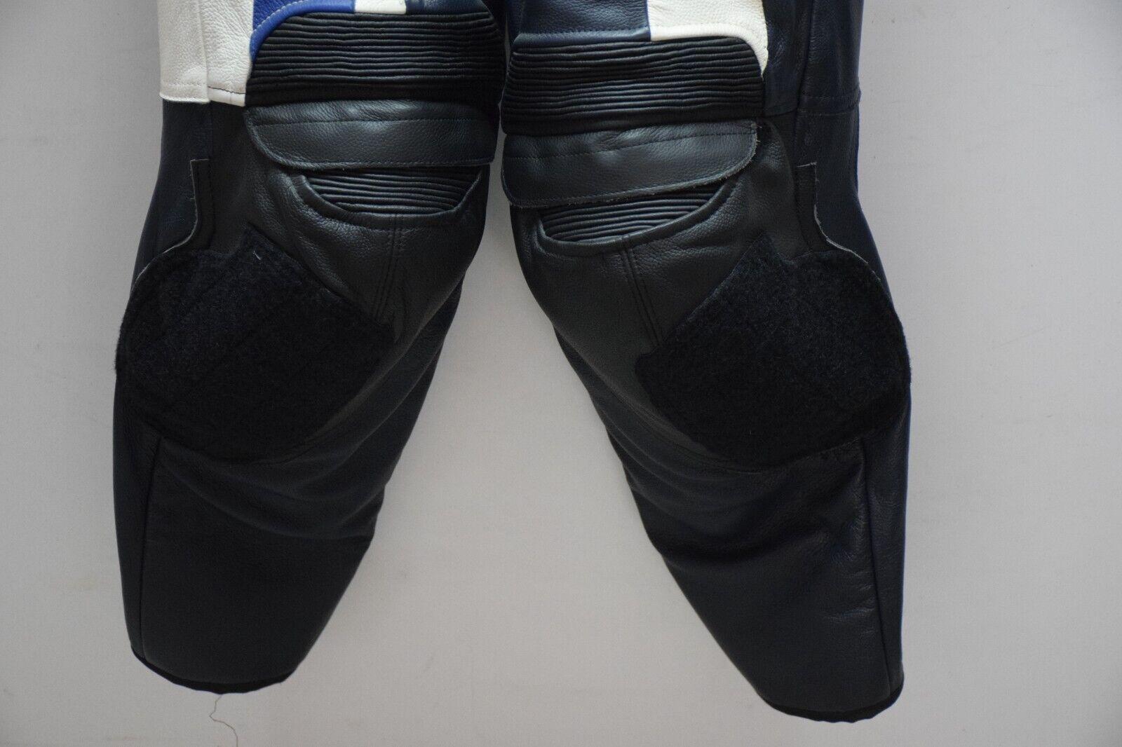 spidi tuta in pelle da moto spidi on-track sport divisibile blu bianca tg. 54 - foto 3