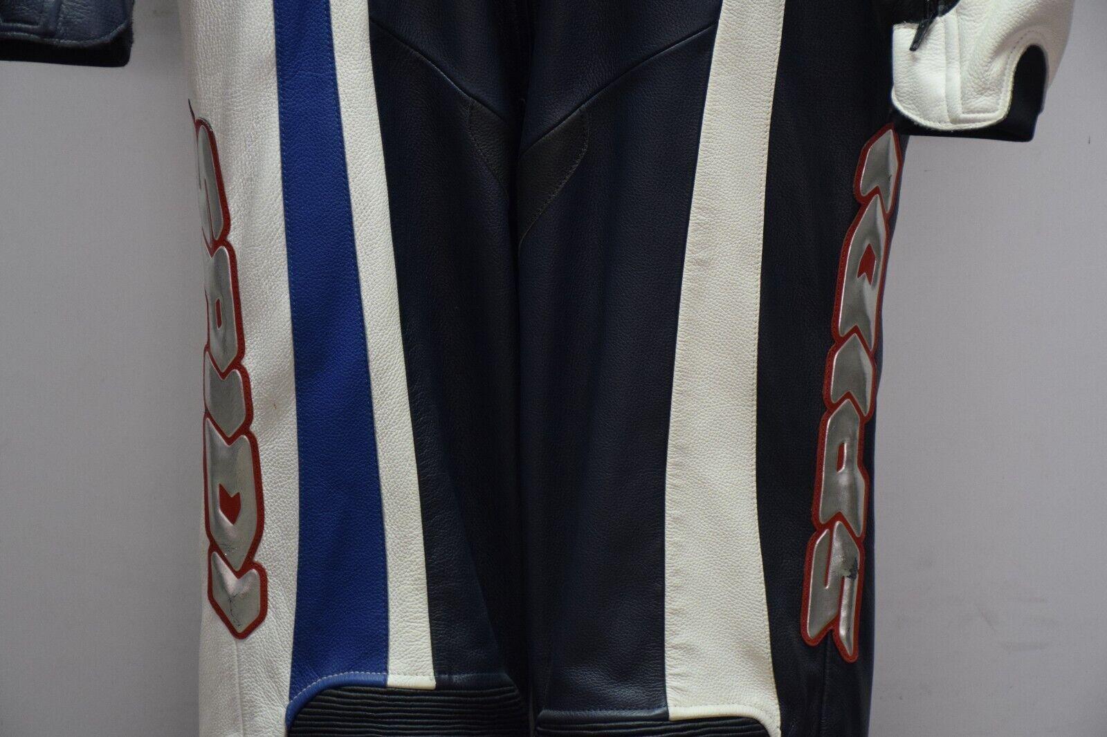 spidi tuta in pelle da moto spidi on-track sport divisibile blu bianca tg. 54 - foto 4