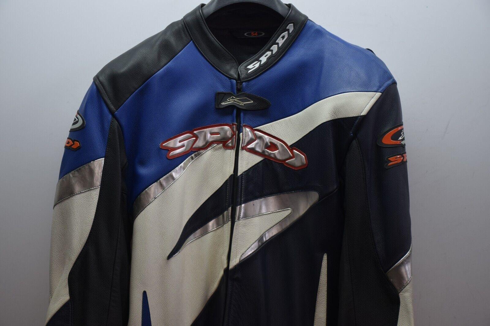 spidi tuta in pelle da moto spidi on-track sport divisibile blu bianca tg. 54 - foto 6