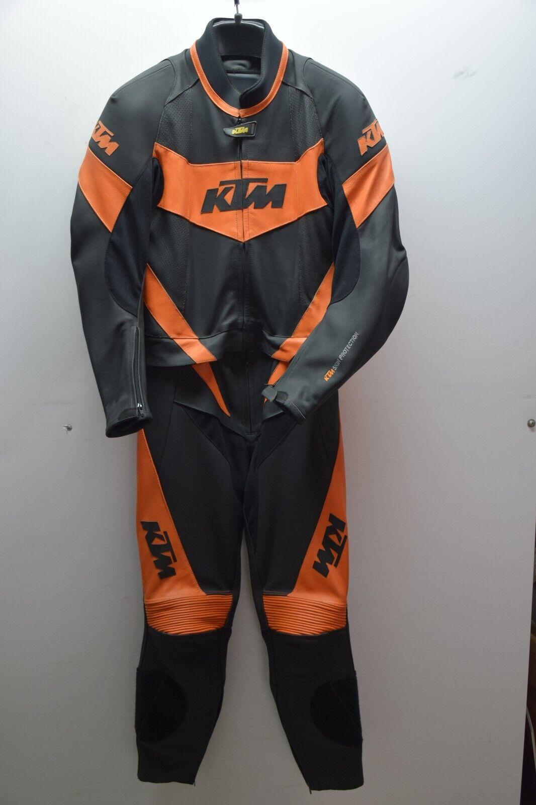 ktm tuta in pelle da moto ktm hunter leathersuit divisibile arancio nero tg. 48 - foto 1